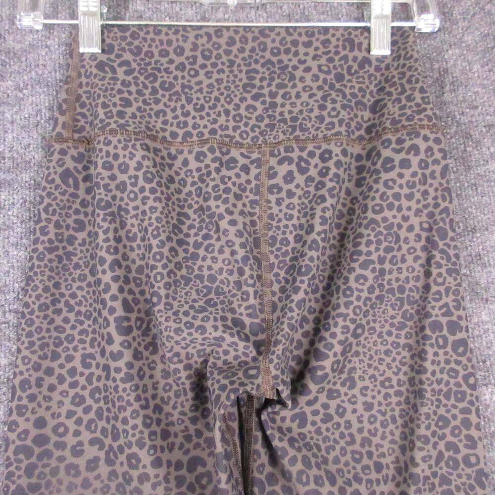 Alo Leggings Womens Small Brown Animal Print High Rise Ankle Yoga Pants Athletic - Picture 7 of 10